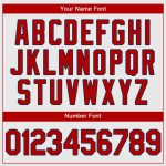 Custom Name and Number Authentic Baseball Jersey - Personalized White Red-Navy Team Jersey Personalized White Red-Navy Authentic