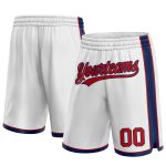 Custom Team Name Number Authentic Basketball Shorts Red Navy White Personalization Personalized White Red-Navy Authentic