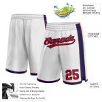 Custom Team Name Number Authentic Basketball Shorts Red Navy White Personalization Personalized White Red-Navy Authentic