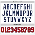 Personalized Authentic Basketball Jersey in White Red-Navy Throwback Style Personalized White Red-Navy Authentic Throwback