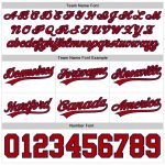 Personalized Authentic Basketball Shorts in White Red-Navy - Throwback Style Personalized White Red-Navy Authentic Throwback