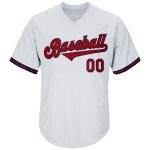 Personalized Red Navy Authentic Throwback Rib-Knit Baseball Jersey Shirt Personalized White Red-Navy Authentic Throwback