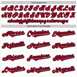 Customizable Red-Navy Authentic Throwback Baseball Jersey Shirt with Personalized Name & Number, Rib-Knit Design Personalized