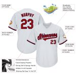 Customizable Red-Navy Authentic Throwback Baseball Jersey Shirt with Personalized Name & Number, Rib-Knit Design Personalized