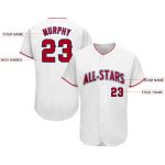 Custom Team Name and Number Baseball Jersey - Personalized White Red-Navy Jersey Personalized White Red-Navy Baseball Jersey