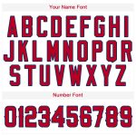 Custom Team Name and Number Baseball Jersey - Personalized White Red-Navy Jersey Personalized White Red-Navy Baseball Jersey