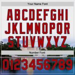 Custom 3D Bomber Varsity Letterman Jacket with Personalized Name & Number - White Red Navy Capitol Washington City Edition