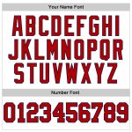 Custom Team Performance T-Shirt with Personalized Name & Number - Red-Navy Long Sleeve Tee Personalized White Red-Navy Long