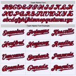 Custom Team Baseball Jersey Personalized Mesh Authentic Throwback Red Navy with Name and Number Personalized White Red-Navy