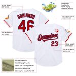 Custom Team Baseball Jersey Personalized Mesh Authentic Throwback Red Navy with Name and Number Personalized White Red-Navy
