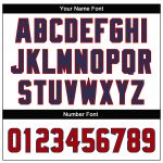 Custom Name and Number Personalized Authentic Football Jersey - White Red-Navy Mesh Team Jersey Personalized White Red-Navy