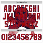 Custom Name Number Personalized 3D Skull Varsity Letterman Jacket - White Red-Navy Bomber Fashion Jacket Personalized White