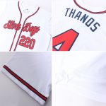 Personalized Red-Navy Softball Jersey for Women - Custom Team Apparel Personalized White Red-Navy Softball Jersey