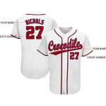 Custom Softball Jersey Personalized with Name & Number - White, Red-Navy Team Design Personalized White Red-Navy Softball