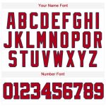 Custom Softball Jersey Personalized with Name & Number - White, Red-Navy Team Design Personalized White Red-Navy Softball