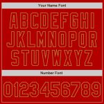 Custom Name Number Authentic Baseball Jersey - Personalized White Red Old Gold Split Fashion Team Design Personalized White