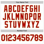 Custom Authentic Baseball Jersey with Personalized Name and Number - White Red Old Gold Line Design Personalized White Red-Old