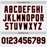 Custom Name and Number Personalized Softball Jersey Unisex Black Red White Two-Button Pinstripe Personalized White Red Pinstripe
