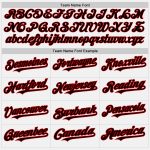 Custom Name and Number Personalized Softball Jersey Unisex Black Red White Two-Button Pinstripe Personalized White Red Pinstripe