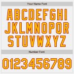 Custom Name and Number Unisex Softball Jersey - Personalized White Red Pinstripe Gold Two-Button Design Personalized White