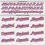 Custom Softball Jersey with Personalized Name & Number - Unisex Two-Button Light Blue Red Pinstripe Personalized White Red