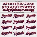 Custom Team Name Number Navy Bomber Jacket Personalized Red White Pinstripe Full-Snap Varsity Letterman Personalized White
