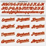 Custom Name Number Unisex Softball Jersey - Personalized White Red Pinstripe Old Gold Two-Button Design Personalized White