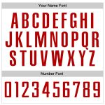 Personalized Red Pinstripe Baseball Jersey - Authentic White Design Personalized White Red Pinstripe Red Authentic Baseball