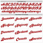 Custom Name and Number Personalized Authentic Baseball Jersey Red White Pinstripe Personalized White Red Pinstripe Red Authentic