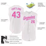 Custom Name Number Red White Pinstripe Sleeveless Baseball Jersey for Team, Personalized Authentic Gear Personalized White