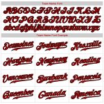 Custom Name Number Baseball Jersey Red Black White Pinstripe Authentic Team Design Personalized White Red Pinstripe Red-Black