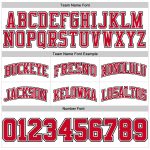 Custom Name Number Personalized Basketball Shorts Red Black White Pinstripe Authentic Team Apparel Personalized White Red