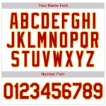 Personalized Red-Gold Authentic Baseball Jersey with White Red Pinstripe Design Personalized White Red Pinstripe Red-Gold