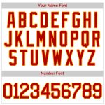 Custom Name Number Personalized Red Gold White Pinstripe Baseball Jersey - Authentic Team Design Personalized White Red Pinstripe