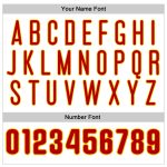 Custom Personalized Red-Gold Basketball Jersey with White and Red Pinstripes - Team Name and Number Personalized White Red