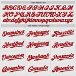 Custom Name Number Personalized Baseball Jersey Red Gray White Pinstripe Authentic Raglan Sleeves Personalized White Red