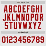 Custom Name Number Personalized Baseball Jersey Red Gray White Pinstripe Authentic Raglan Sleeves Personalized White Red