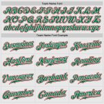 Custom Name and Number Personalized Baseball Jersey Red-Kelly Green Pinstripe Raglan Sleeves Authentic Personalized White