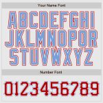 Custom Name and Number Red-Light Blue Authentic Baseball Jersey with Personalized White and Red Pinstripe Raglan Sleeves