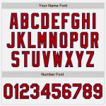 Custom Red Navy Pinstripe Baseball Jersey with Personalized Name and Number - Authentic Team Apparel Personalized White Red