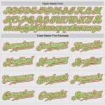 Custom Name Number Personalized Red Neon Green Baseball Jersey with White Red Pinstripe Raglan Sleeves Personalized White