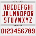 Custom Name Number Unisex Softball Jersey Red White Pinstripe Two-Button Personalized Design Personalized White Red Pinstripe