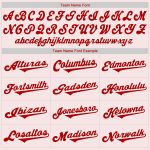 Custom Name Number Authentic Throwback Baseball Jersey Shirt Red White Pinstripe Rib-Knit Personalized Team Apparel Personalized