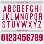 Custom Name and Number Baseball Jersey - Personalized Red-White Pinstripe Design, Team Spirit Apparel Personalized White
