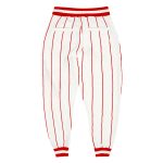 Custom Team Name Number Red White Pinstripe Sports Pants - Personalized Athletic Wear Personalized White Red Pinstripe Red-White