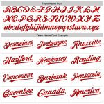 Custom Name Number Personalized Baseball Jersey Red White Pinstripe Sleeveless Authentic Team Personalized White Red Pinstripe