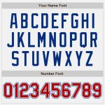 Custom Name Number Personalized Varsity Letterman Jacket Red White Pinstripe Bomber Full-Snap Team Apparel Personalized White