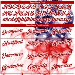 Custom 3D American Flag Golf Polo Shirt with Personalized Name and Number in White Red-Purple Personalized White Red-Purple