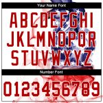 Custom Name and Number 3D American Flag Performance T-Shirt - Personalized White Red-Purple Team Apparel Personalized White