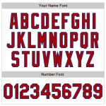 Custom Name and Number Authentic Baseball Jersey in Personalized White Red-Royal Colors - Choose Your Arm Shape Personalized